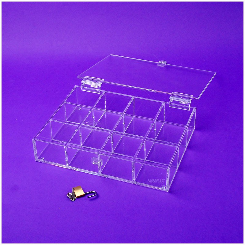 Expositor caja de metacrilato transparente 27*18 cm.