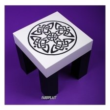 Mesita auxiliar SAIDO de metacrilato y foamapan