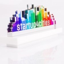 Trofeo de metacrilato Startup 4 Cities