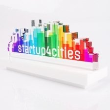 Trofeo de metacrilato Startup 4 Cities