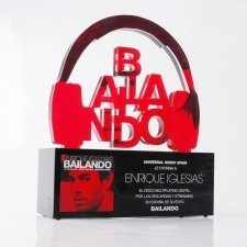 Trofeo de metacrilato BAILANDO E.IGLESIAS