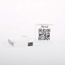 QR RESTAURANTE en placas de metacrilato impresa