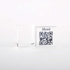QR RESTAURANTE en placas de metacrilato impresa