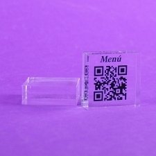QR RESTAURANTE en placas de metacrilato impresa