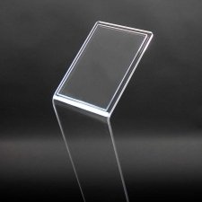 Atril exposición Z de metacrilato con portacartel A4