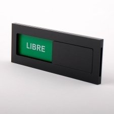 Cartel de metacrilato negro LIBRE OCUPADO