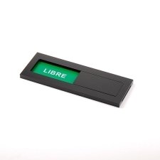 Cartel de metacrilato negro LIBRE OCUPADO