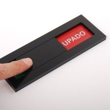 Cartel de metacrilato negro LIBRE OCUPADO