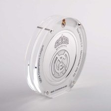 Tombstone de metacrilato medalla R MADRID CF