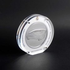 Tombstone de metacrilato medalla R MADRID CF