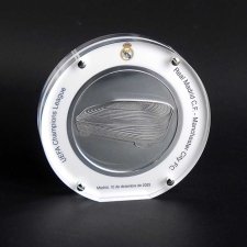 Tombstone de metacrilato medalla R MADRID CF