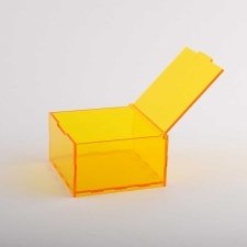 Caja de metacrilato amarillo FLUOR