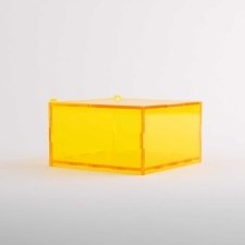 Caja de metacrilato amarillo FLUOR