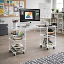 Mesa ESCRITORIO de metacrilato