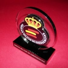 Trofeo metacrilato UNIDAD MILITAR DE EMERGENCIAS