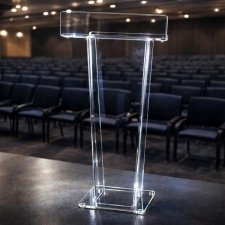 Atril de metacrilato DYANA DOS con cartela alta