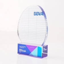 Trofeo metacrilato BLUE BBVA