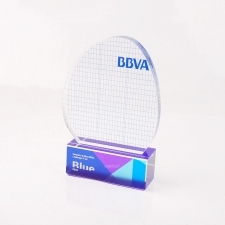 Trofeo metacrilato BLUE BBVA