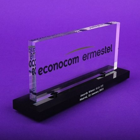 Trofeo metacrilato ECONOCOM