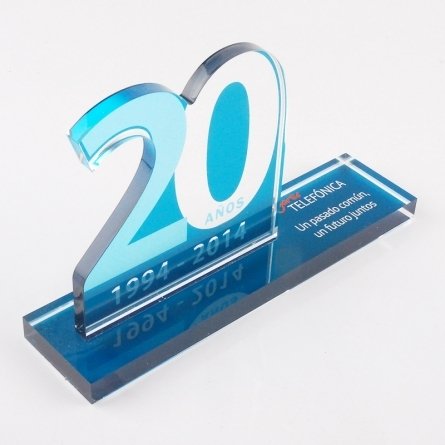 Trofeo de metacrilato TELEFONICA 20 MAYORES