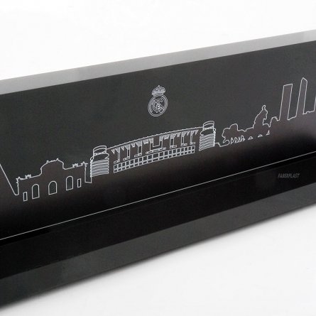 Trofeo metacrilato negro REAL MADRID