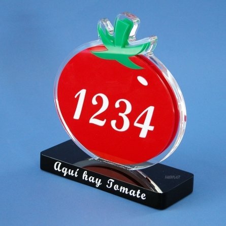 Trofeo metacrilato AQUI HAY TOMATE