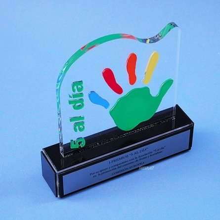 Trofeo metacrilato 5 AL DIA