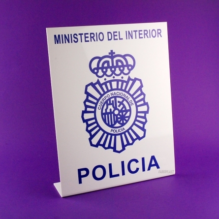 Display Metacrilato Policia