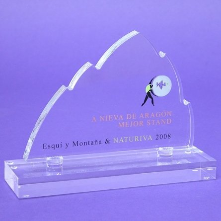 Trofeo metacrilato NIEVE DE ARAGÓN