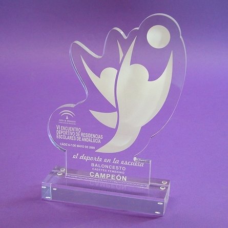 Trofeo Metacrilato El Deporte En La Escuela