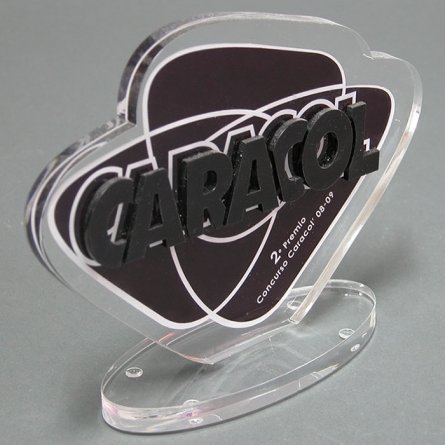 Trofeo metacrilato SALA CARACOL