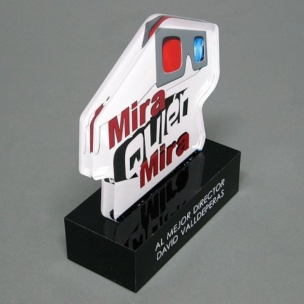 Trofeo metacrilato MIRA QUIEN MIRA