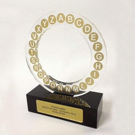 Trofeo metacrilato PASAPALABRA