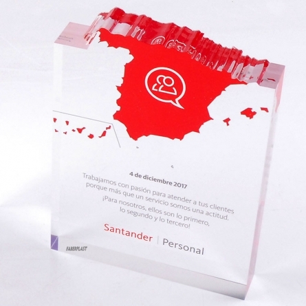 Bloque metacrilato SANTANDER Personal