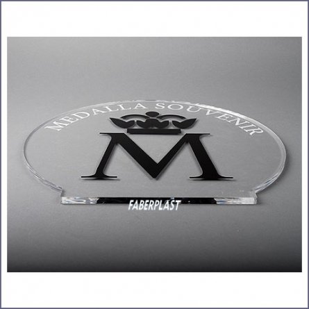 Placa Metacrilato Medalla Souvenir