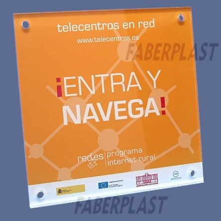 Placa Metacrilato Telecentros