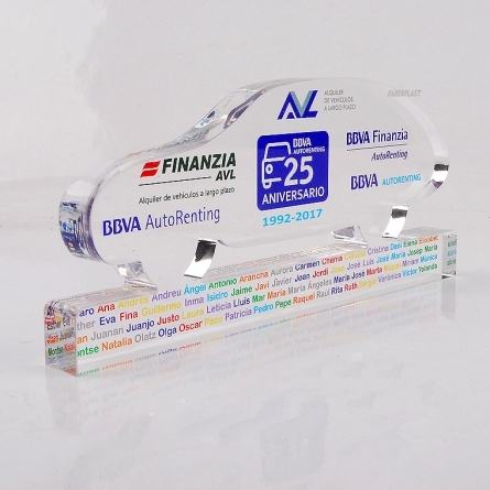 Trofeo metacrilato BBVA autorenting