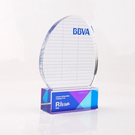 Trofeo metacrilato BLUE BBVA