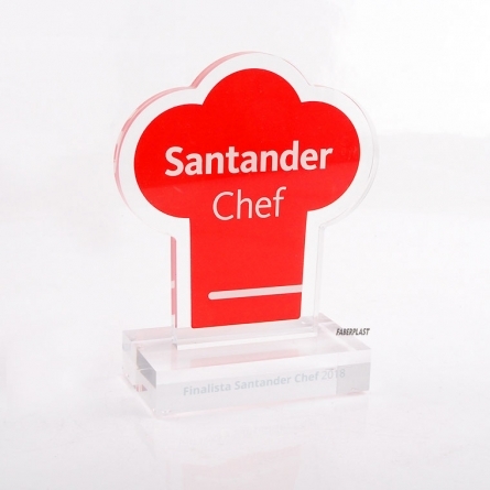 Trofeo metacrilato SANTANDER CHEF